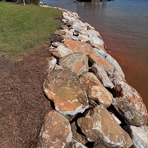 Rip Rap Erosion Control Lake Keowee
